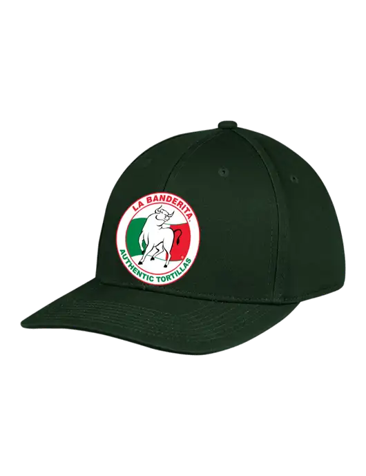 Premium Modern Structured Twill Dark Green Snapback Cap w/La Banderita Logo