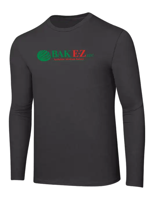 Ring Spun Charcoal 4.5 oz Long Sleeve T-Shirt w/BAK E-Z Logo