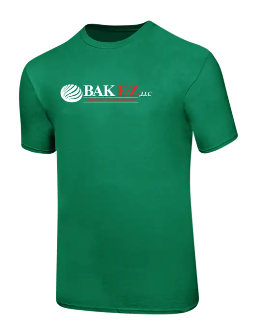 Ring Spun Kelly Green 4.5 oz T-Shirt w/BAK E-Z Logo
