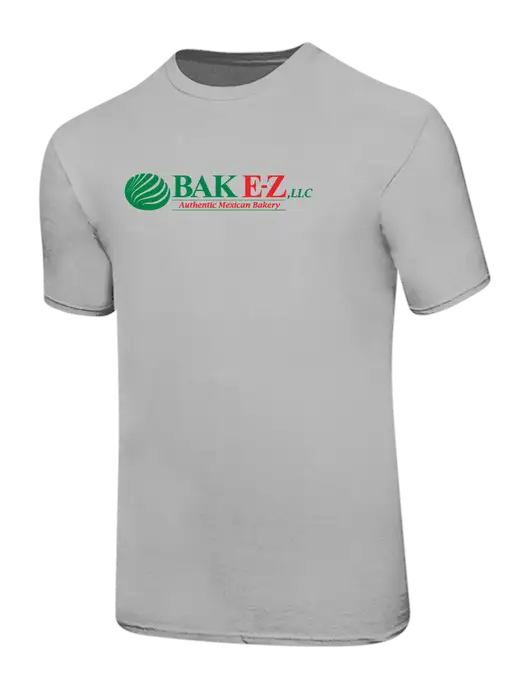 Ring Spun Silver 4.5 oz T-Shirt w/BAK E-Z Logo