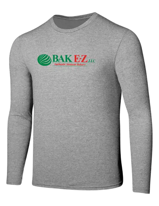Seriously Soft Light Heathered Grey Long Sleeve T-Shirt w/BAK E-Z Logo