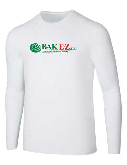 Seriously Soft White Long Sleeve T-Shirt w/BAK E-Z Logo