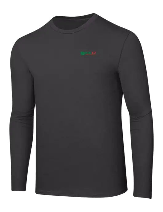 Ring Spun Charcoal 4.5 oz Long Sleeve T-Shirt w/BAK E-Z Logo