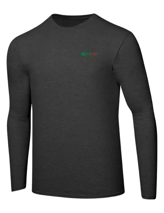 Ring Spun Dark Heather Grey 4.5 oz Long Sleeve T-Shirt w/BAK E-Z Logo