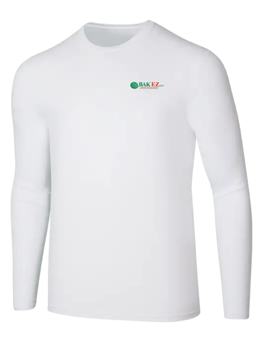 Seriously Soft White Long Sleeve T-Shirt w/BAK E-Z Logo