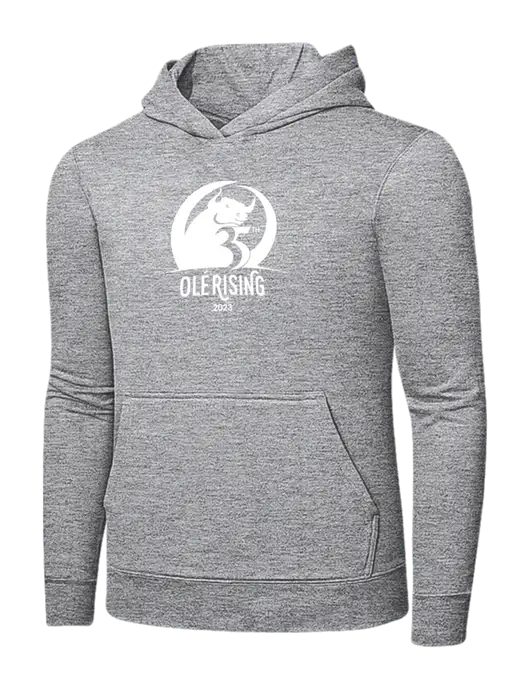 Light Grey Heather 7.8 oz Ring Spun Hooded Sweatshirt w/Ole 35th Anniversary Logo