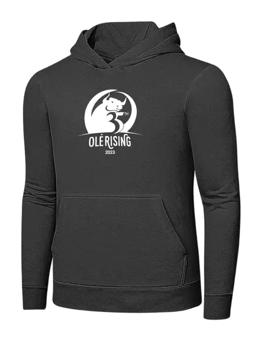 Charcoal 7.8 oz Ring Spun Hooded Sweatshirt w/Ole 35th Anniversary Logo