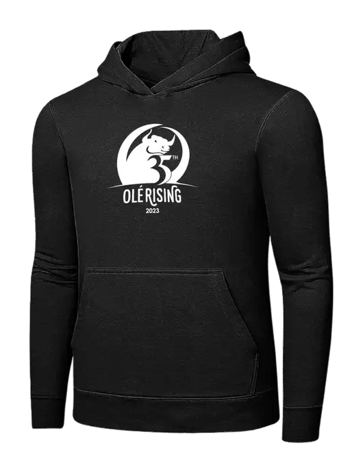 Jet Black 7.8 oz Ring Spun Hooded Sweatshirt w/Ole 35th Anniversary Logo