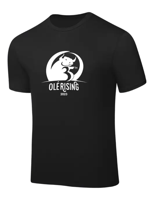 Black PosiCharge Competitor Tee w/Ole 35th Anniversary Logo