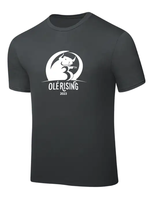 Dark Grey PosiCharge Competitor Tee w/Ole 35th Anniversary Logo