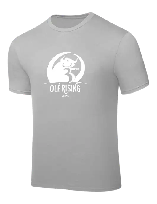 Silver PosiCharge Competitor Tee w/Ole 35th Anniversary Logo