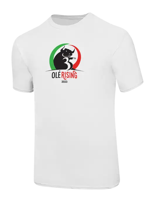 Ring Spun White 4.5 oz T-Shirt w/Ole 35th Anniversary Logo