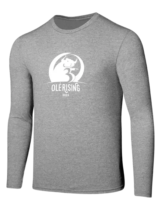 Seriously Soft Light Heathered Grey Long Sleeve T-Shirt w/Ole 35th Anniversary Logo