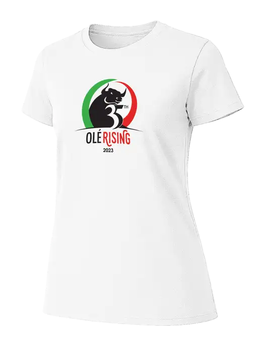 Womens Ring Spun White 4.5 oz T-Shirt w/Ole 35th Anniversary Logo