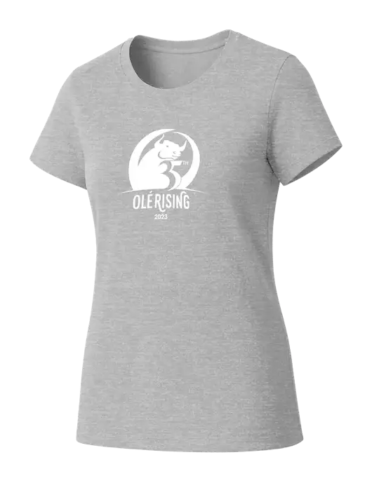 Womens Seriously Soft Light Heathered Grey T-Shirt w/Ole 35th Anniversary Logo