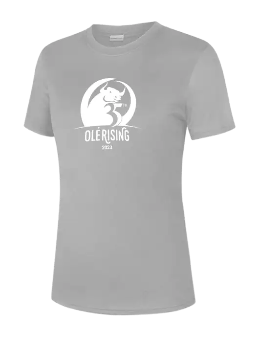  Womens Light Grey PosiCharge Competitor Tee w/Ole 35th Anniversary Logo
