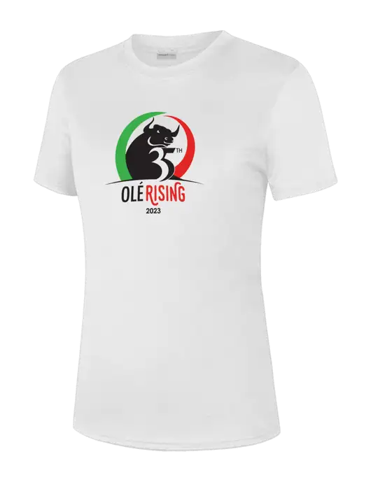  Womens White PosiCharge Competitor Tee w/Ole 35th Anniversary Logo