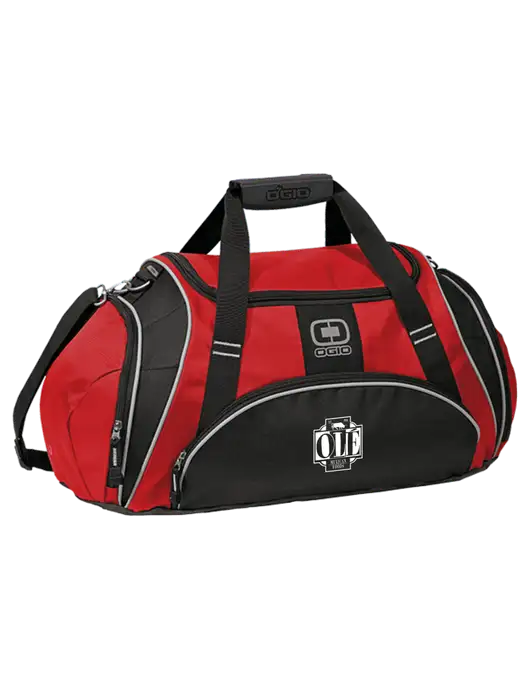 OGIO Red Crunch Duffel
 w/Ole Logo